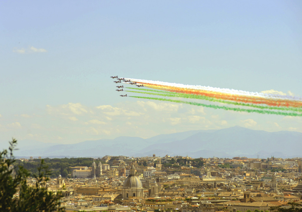 Frecce Tricolori sul Gianicolo