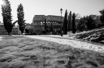 Vista Colosseo con la neve